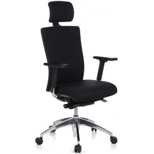 Hjh Silla ergonómica ALVIN PRO, soporte lumbar, ajustable 100 %, negra