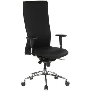 Hjh Silla ergonomica MOVITEC, respaldo y brazos ajustables, negro