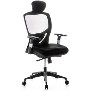 Hjh Silla ergonómica VENUS TELA ajustable 100% en tela negra