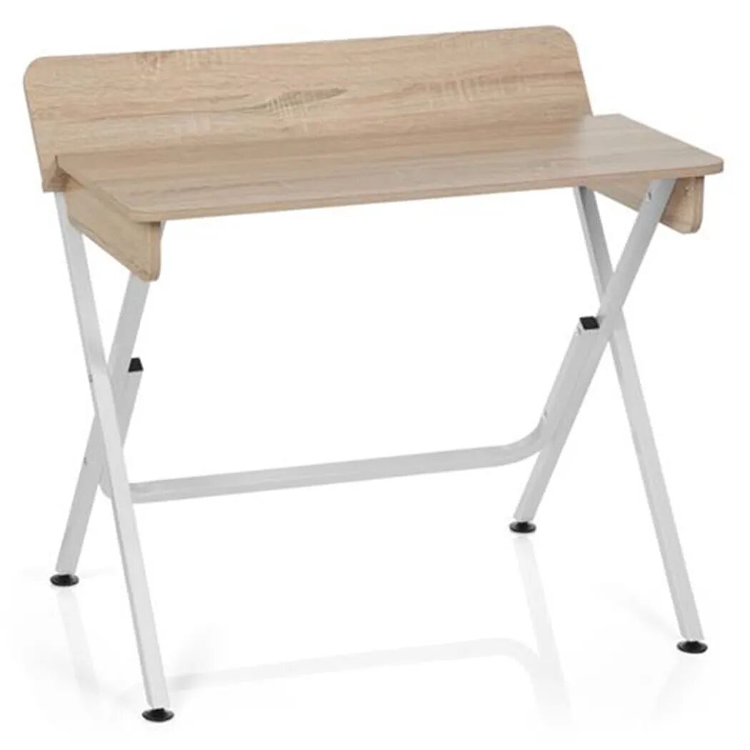 Hjh Mesa compacta IRINA,  90x64x74 cm, en Metal y Madera color Roble