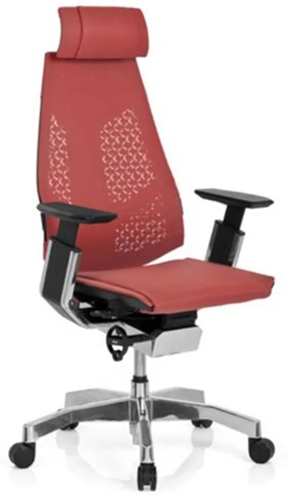 Hjh Silla ergonómica HADES malla, 100% ajustable, en rojo