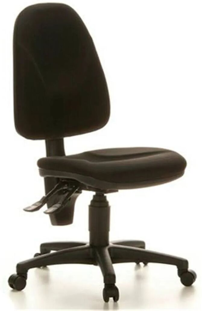 Hjh Silla Ergonómica POINT, Homologada para 8 horas, Sin Brazos, Asiento Ergonómico, en Negro