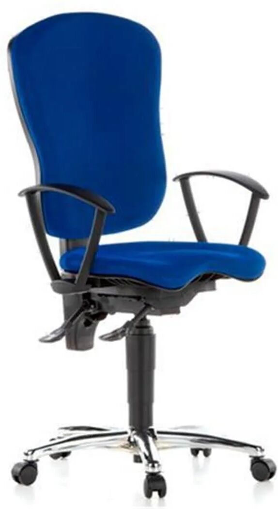 Hjh Silla ergonómica ERICE 8 horas, Topstar, sello LGA, azul