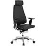 Hjh Silla ergonómica HADES, 100% ajustable, en cuero negro