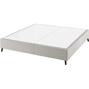 Maxcolchon Canapé Fijo Partido Horizontal con Muelles Ensacados Premium 150x200 Patas Cono Wengué