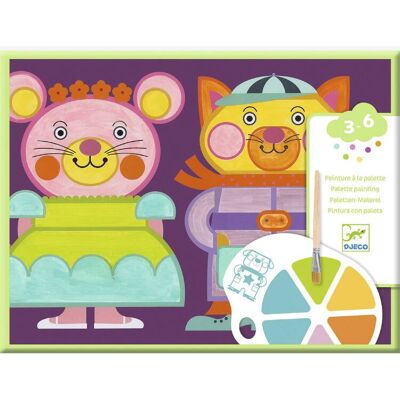 Pintura con paleta DJECO violeta Pintura con paleta DJECO violeta