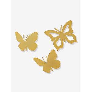 VERTBAUDET Pack de 3 mariposas de latón amarillo claro liso
