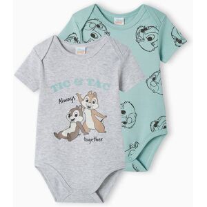 ANIMALES DE DISNEY Pack de 2 bodies para bebé Disney® Tic & Tac verde sauce