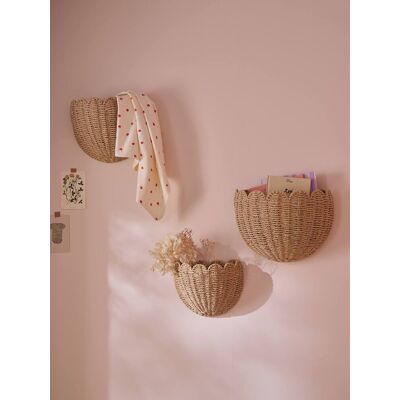 VERTBAUDET Lote de 3 cestas de decoración de pared FESTON, para bebé beige VERTBAUDET Lote de 3 cestas de decoración de pared FESTON, para bebé beige
