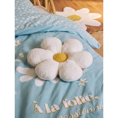 VERTBAUDET Cojín decorativo con flor de bouclé para niños crudo VERTBAUDET Cojín decorativo con flor de bouclé para niños crudo