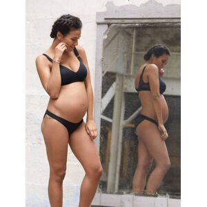 Sujetador para embarazo y lactancia Serena CACHE COEUR sin aros negro oscuro liso con motivos