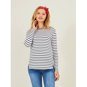 VERTBAUDET Camiseta para embarazo y lactancia cruzada blanco claro a rayas VERTBAUDET Camiseta para embarazo y lactancia cruzada blanco claro a rayas