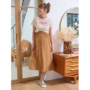 VERTBAUDET Camiseta con mensaje para embarazo y lactancia de algodón orgánico crudo VERTBAUDET Camiseta con mensaje para embarazo y lactancia de algodón orgánico crudo