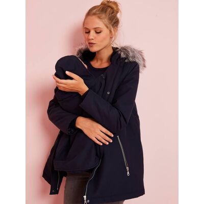 VERTBAUDET Parka evolutiva para embarazo y postparto 3 en 1 azul oscuro liso VERTBAUDET Parka evolutiva para embarazo y postparto 3 en 1 azul oscuro liso