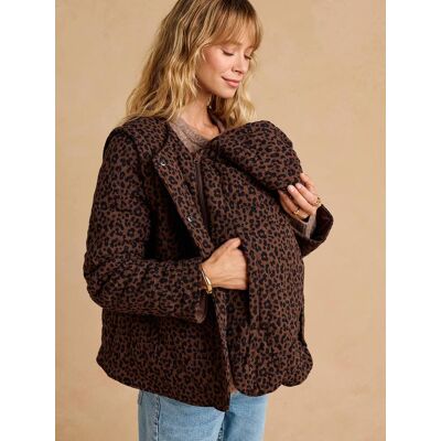 Chaqueta acolchada evolutiva con protector para bebé de embarazo y maternidad ENVIE DE FRAISE de gasa de algodón chocolate Chaqueta acolchada evolutiva con protector para bebé de embarazo y maternidad ENVIE DE FRAISE de gasa de algodón chocolate