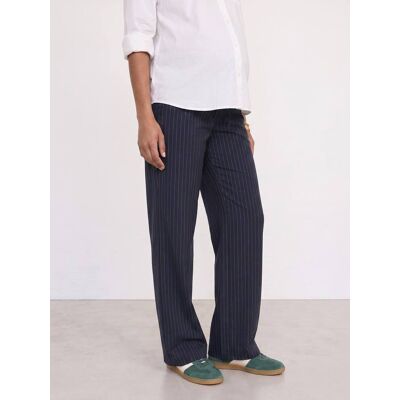 VERTBAUDET Pantalón premamá con banda para el vientre azul marino VERTBAUDET Pantalón premamá con banda para el vientre azul marino