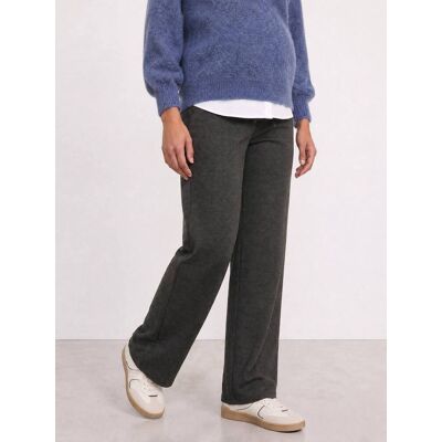 VERTBAUDET Pantalón de punto premamá con banda gris VERTBAUDET Pantalón de punto premamá con banda gris