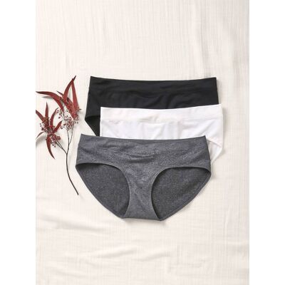 VERTBAUDET Pack de 3 shorties para embarazo sin costuras de microfibra negro oscuro liso VERTBAUDET Pack de 3 shorties para embarazo sin costuras de microfibra negro oscuro liso