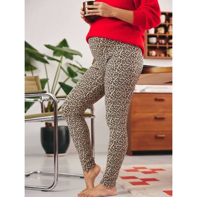 VERTBAUDET Leggings premamá estampado leopardo de algodón orgánico* negro estampado VERTBAUDET Leggings premamá estampado leopardo de algodón orgánico* negro estampado
