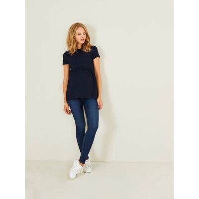 VERTBAUDET Pantalón super skinny para embarazo azul oscuro liso VERTBAUDET Pantalón super skinny para embarazo azul oscuro liso