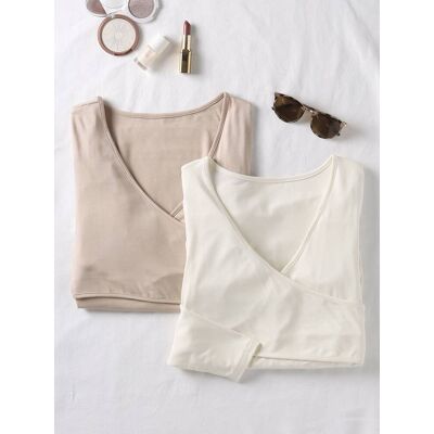 Pack de 2 camisetas embarazo y lactancia Fiona ENVIE DE FRAISE crudo Pack de 2 camisetas embarazo y lactancia Fiona ENVIE DE FRAISE crudo