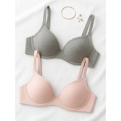 Pack de 2 sujetadores para embarazo y lactancia ENVIE DE FRAISE gris jaspeado Pack de 2 sujetadores para embarazo y lactancia ENVIE DE FRAISE gris jaspeado