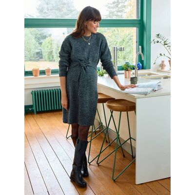 VERTBAUDET Vestido corto de punto con lana para embarazo gris oscuro VERTBAUDET Vestido corto de punto con lana para embarazo gris oscuro