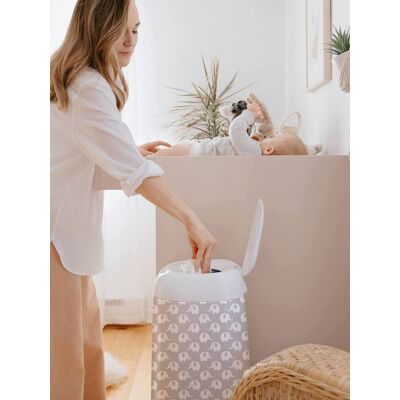Cubo de basura para pañales Dress up ANGELCARE blanco claro liso Cubo de basura para pañales Dress up ANGELCARE blanco claro liso