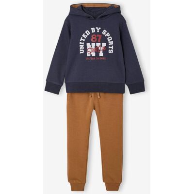 VERTBAUDET Conjunto deportivo con capucha para niño ocre VERTBAUDET Conjunto deportivo con capucha para niño ocre