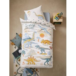 VERTBAUDET Juego de cama infantil JURASSIC CAMP blanco estampado