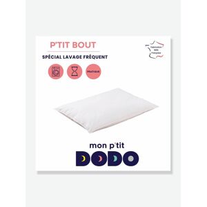 Almohada P'tit Bout Multilavados Mon P'tit DODO blanco claro liso