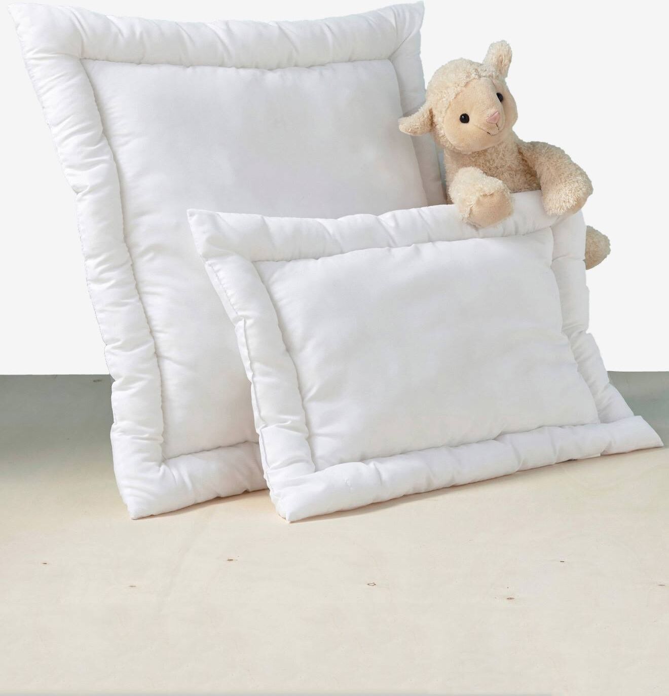 VERTBAUDET Almohada plana antiácaros con tratamiento Bi-ome® infantil blanco