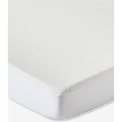 VERTBAUDET Funda protectora de felpa, de algodón orgánico blanco VERTBAUDET Funda protectora de felpa, de algodón orgánico blanco