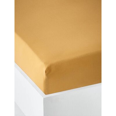 VERTBAUDET Sábana bajera de punto liso para bebé mostaza VERTBAUDET Sábana bajera de punto liso para bebé mostaza