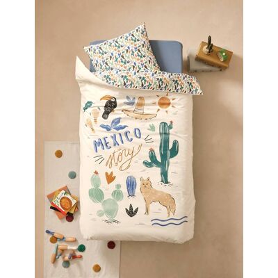 Conjunto de Ropa de Cama Infantil en Algodón Reciclado Multicolor - Vertbaudet Conjunto de Ropa de Cama Infantil en Algodón Reciclado Multicolor - Vertbaudet
