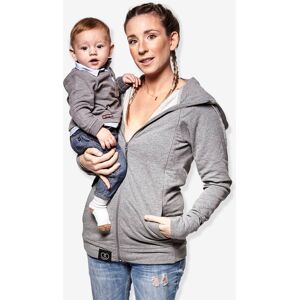 JE PORTE MON BEBE Sudadera parental LOVE RADIUS gris medio jaspeado