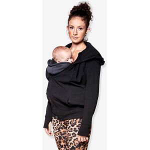 JE PORTE MON BEBE Sudadera parental LOVE RADIUS negro oscuro liso