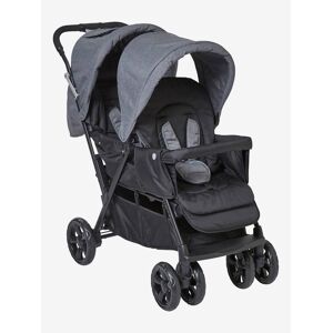 Silla de paseo doble Vertbaudet Duocity2 gris medio jaspeado