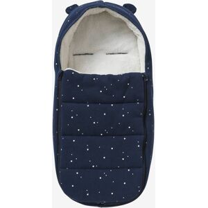 VERTBAUDET Saco chancelière silla huevo y capazo de felpa azul oscuro estampado VERTBAUDET Saco chancelière silla huevo y capazo de felpa azul oscuro estampado