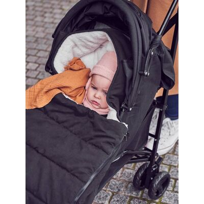 VERTBAUDET Saco chancelière para silla de paseo de tejido perlante negro oscuro liso VERTBAUDET Saco chancelière para silla de paseo de tejido perlante negro oscuro liso
