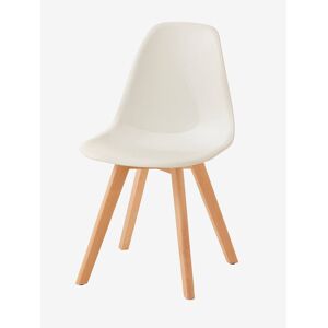 VERTBAUDET Silla infantil Escandinava, asiento altura 45 cm blanco claro liso