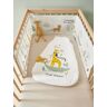 VERTBAUDET Protector de cuna transpirable Wildlife blanco claro liso con motivos