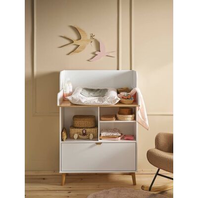 VERTBAUDET Mesa cambiador convertible en estantería MERVEILLE blanco VERTBAUDET Mesa cambiador convertible en estantería MERVEILLE blanco