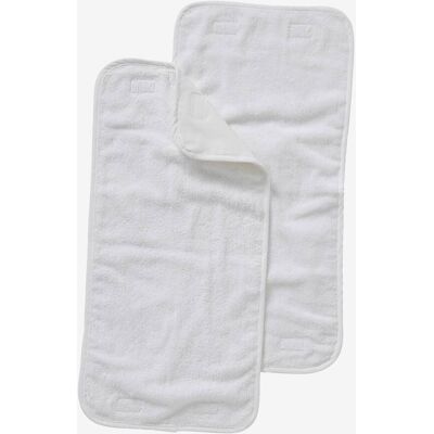 VERTBAUDET Pack de 2 toallas de recambio para alfombra cambiador portátil blanco claro liso VERTBAUDET Pack de 2 toallas de recambio para alfombra cambiador portátil blanco claro liso