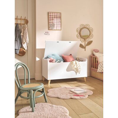 Cofre de juguetes XL Confetti blanco - Mueble de almacenamiento Cofre de juguetes XL Confetti blanco - Mueble de almacenamiento