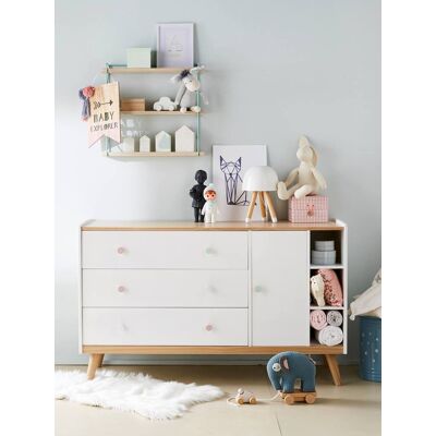 VERTBAUDET Cómoda XL LÍNEA CONFETTI blanco medio liso con motivos VERTBAUDET Cómoda XL LÍNEA CONFETTI blanco medio liso con motivos