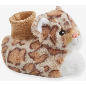 VERTBAUDET Zapatillas de casa para bebé niño estilo peluche beige medio estampado