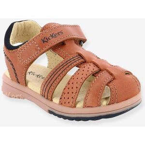 Sandalias de piel Platinium KICKERS® marron claro liso