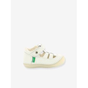 Sandalias de piel para bebé Sushy Originel Softers KICKERS® blanco claro liso