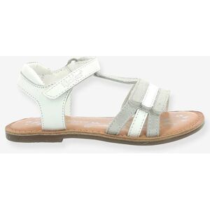 Sandalias de piel Diamanto Diva KICKERS® blanco claro liso